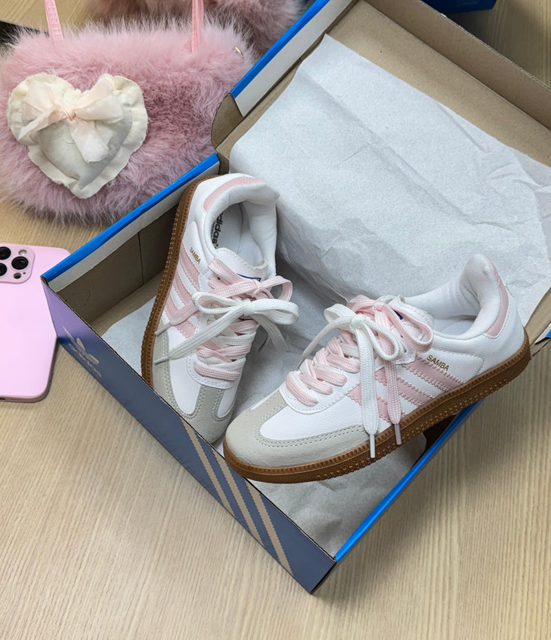 Samba OG Sintético Branco/Rosa