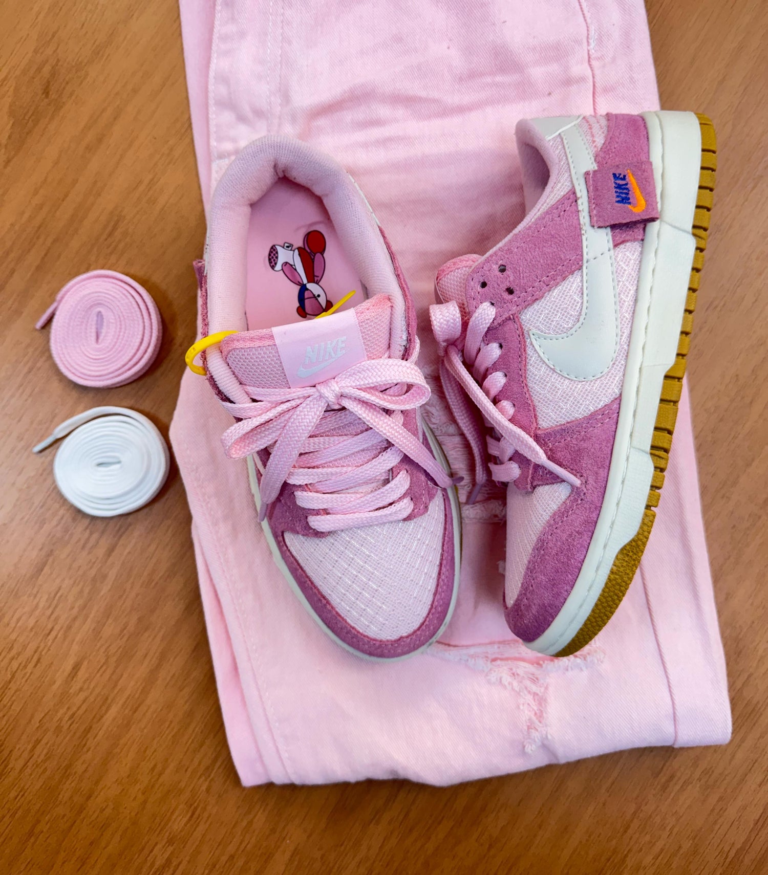 Dunk Teddy Bear Prime Couro Rosa