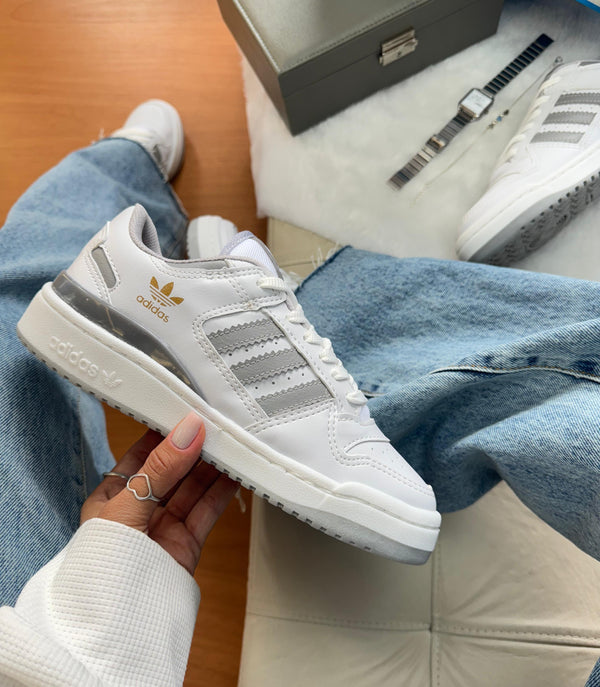 Adidas Fórum Cadarço Cinza