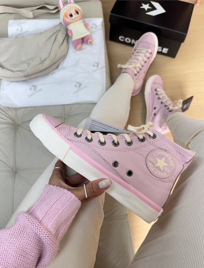 Bota All Star Couro Prime Rosê