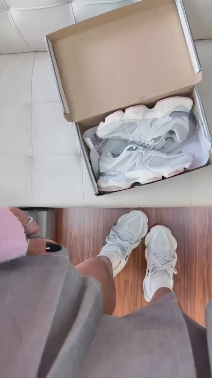 NB 9060 Couro Cinza/Rosa