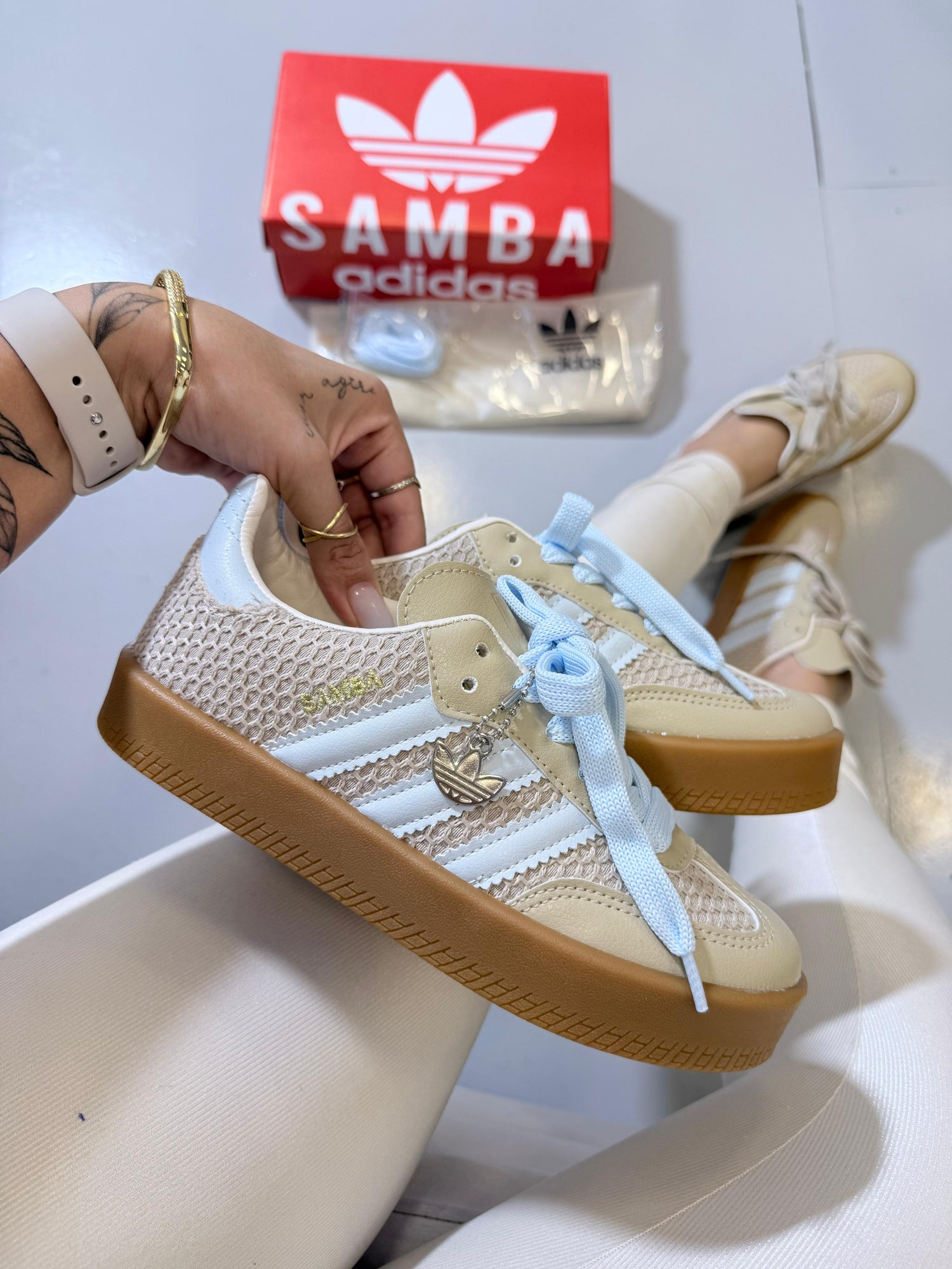 Sambae Trico Champanhe/Cyan