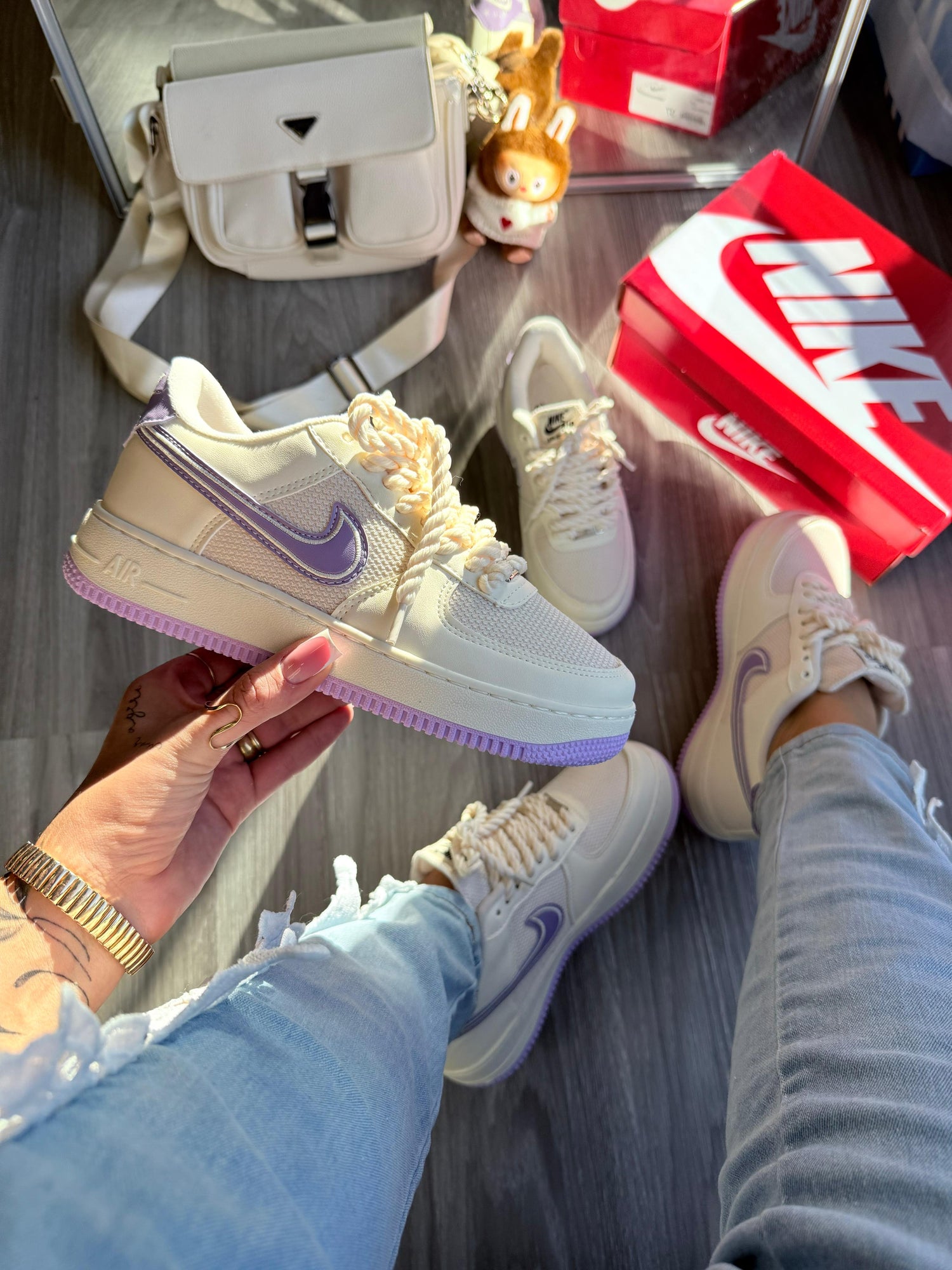 Air Force GS Prime Off-white/ Lilas