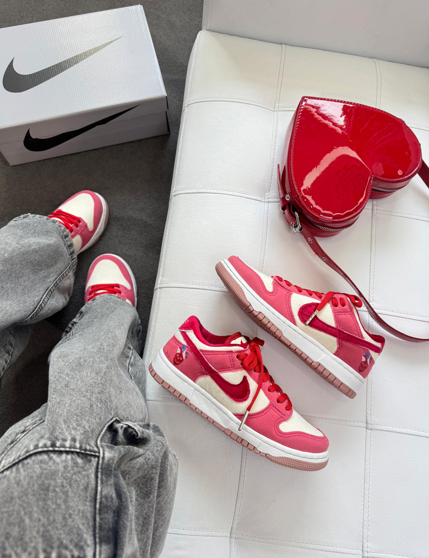 Nike NB Dunk Low Strangelove Vermelho/Branco