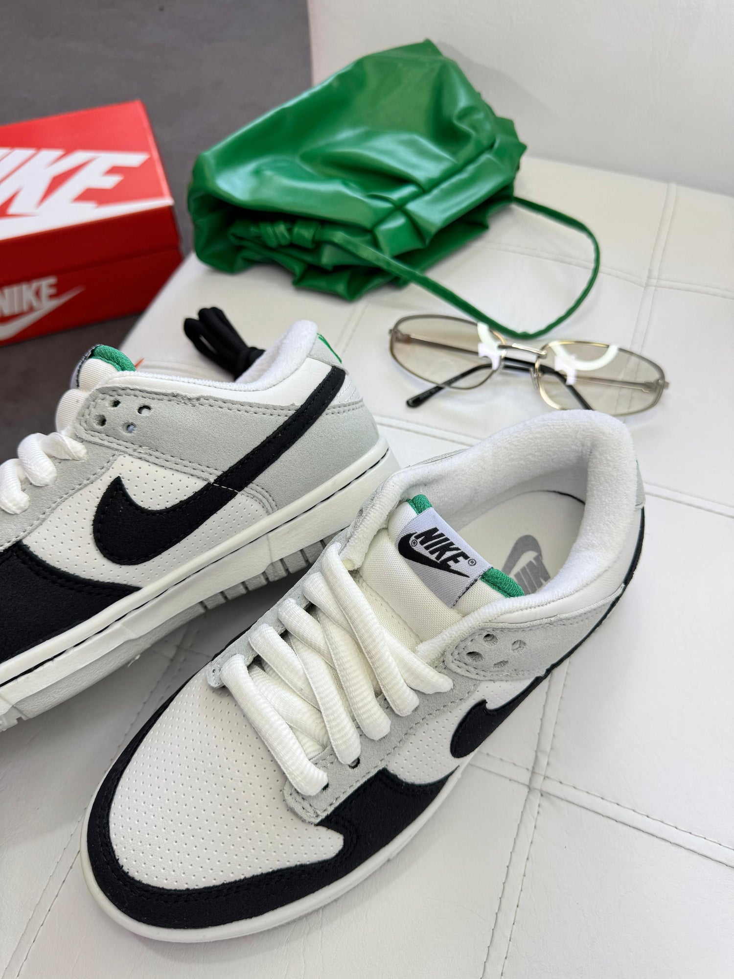 Dunk Low Luxo Preto/Cinza/Verde