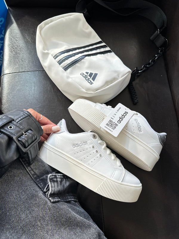 Adidas Plataforma Lux Branco/Prata