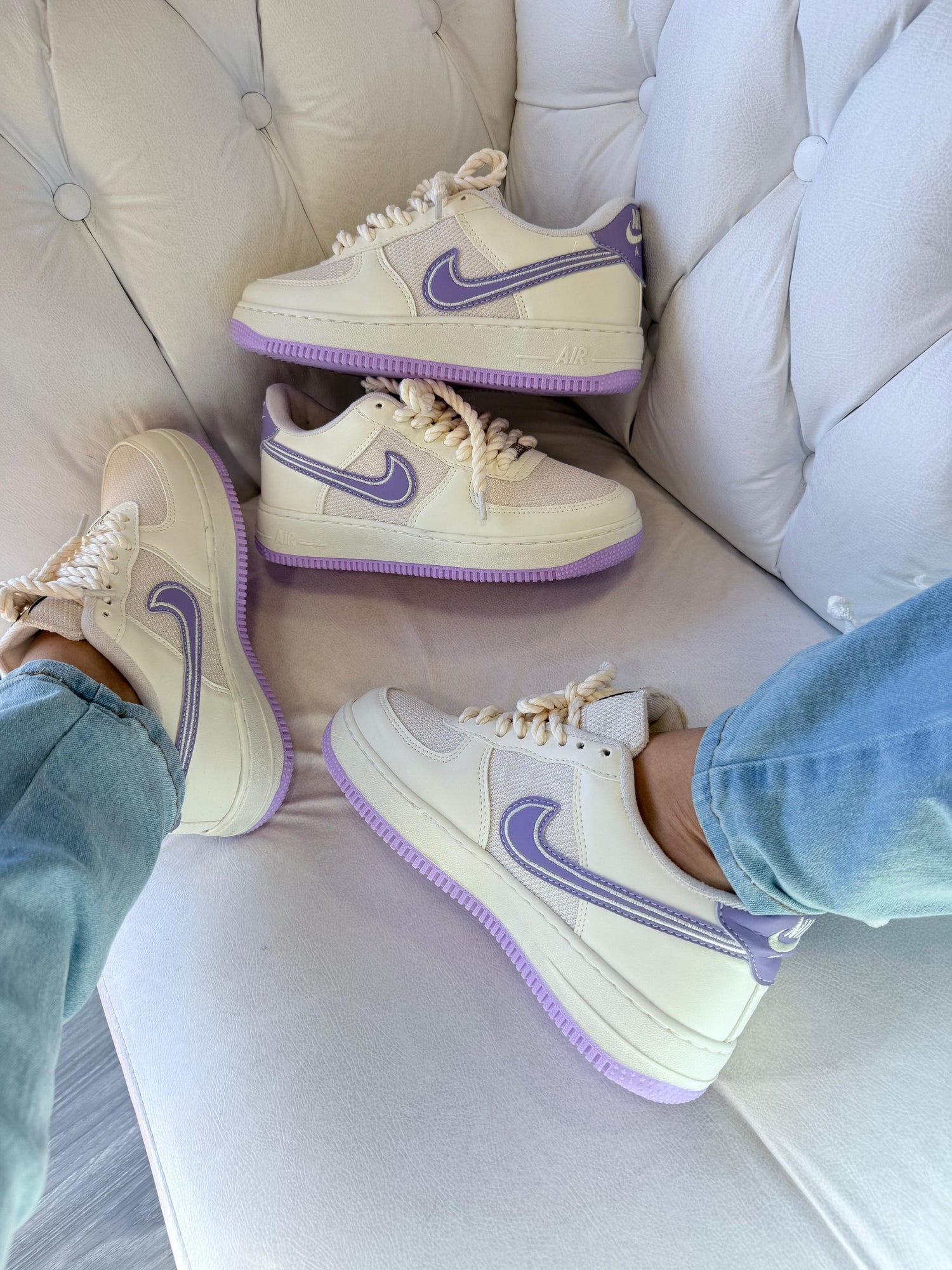 Air Force GS Prime Off-white/ Lilas